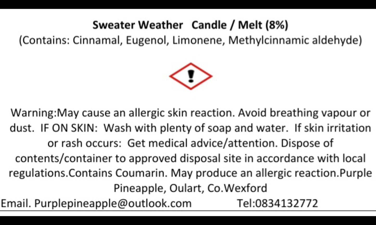 Sweater Weather - Natural Soy Wax Candle - 230g